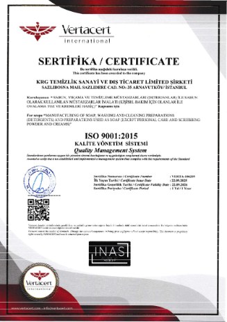 ISO 9001:2015 Kalite Yönetim Sistemi